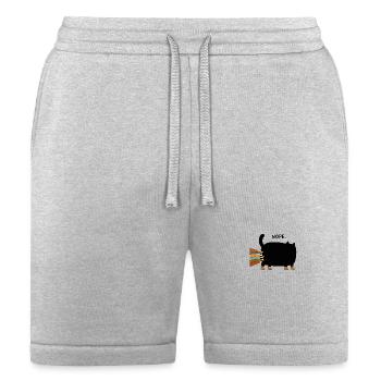 Black Cat Nope - Bella + Canvas Unisex Short - heather gray - Front