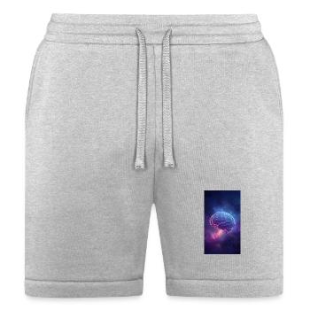 Cosmic Brain Nebula - Bella + Canvas Unisex Short - heather gray - Front