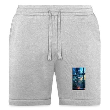Neon Brain Spiral Science - Bella + Canvas Unisex Short - heather gray - Front