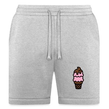 Ice Cream Cone Icon - Bella + Canvas Unisex Short - heather gray - Front