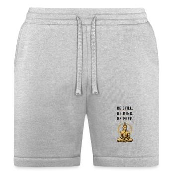Golden Buddha Meditation Yoga Spiritual Zen Decor - Bella + Canvas Unisex Short - heather gray - Front