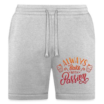 AWAYS BAKE WITH PASSION - Bella + Canvas Unisex Short - heather gray - Front
