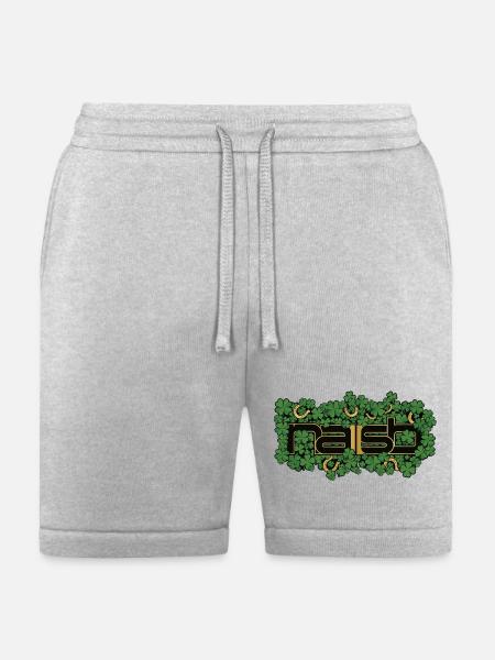 Irish Dash Clover Art - Bella + Canvas Unisex Short - heather gray