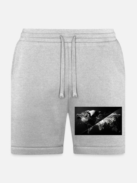 Global Network Map - Bella + Canvas Unisex Short - heather gray