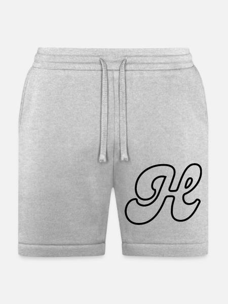 Letter H - Bella + Canvas Unisex Short - heather gray
