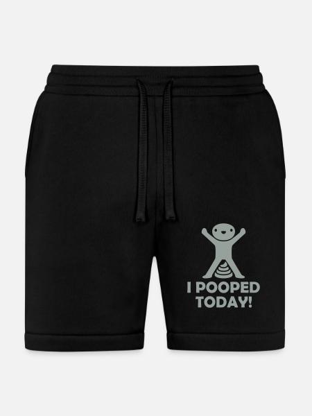 I pooped today quote - Bella + Canvas Unisex Short - black