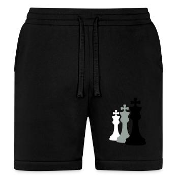3 chess kings - Bella + Canvas Unisex Short - black - Front