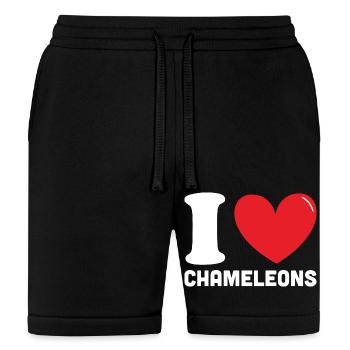 I Love Chameleons, Best Chameleon lover gift - Bella + Canvas Unisex Short - black - Front