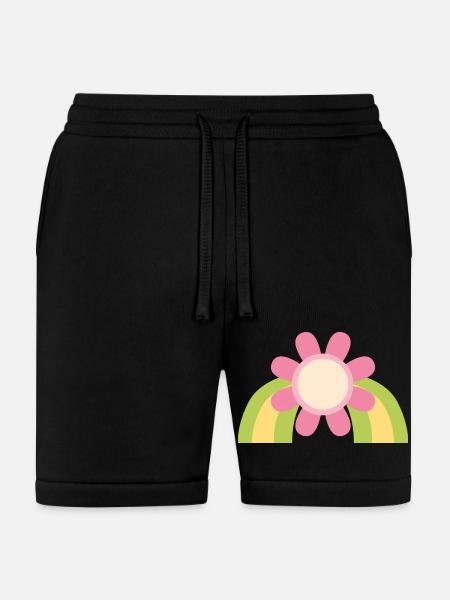 Flowers Cute Design - Bella + Canvas Unisex Short - black
