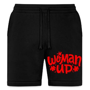 Woman Up - Bella + Canvas Unisex Short - black - Front