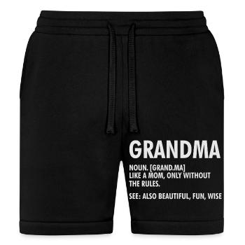Grandma Definition Funny Grandmother Appreciation - Bella + Canvas Unisex Short - black - Front