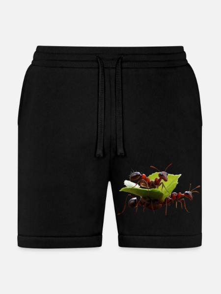 a_group_of_ants_working - Bella + Canvas Unisex Short - black