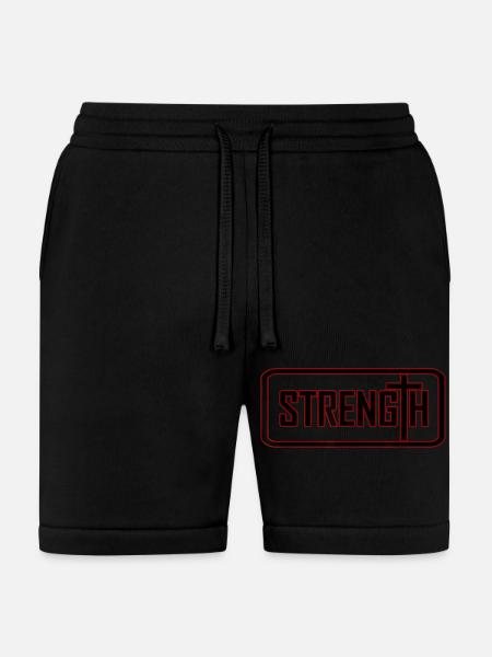 Christian Religious Clothing Strength - Bella + Canvas Unisex Short - black