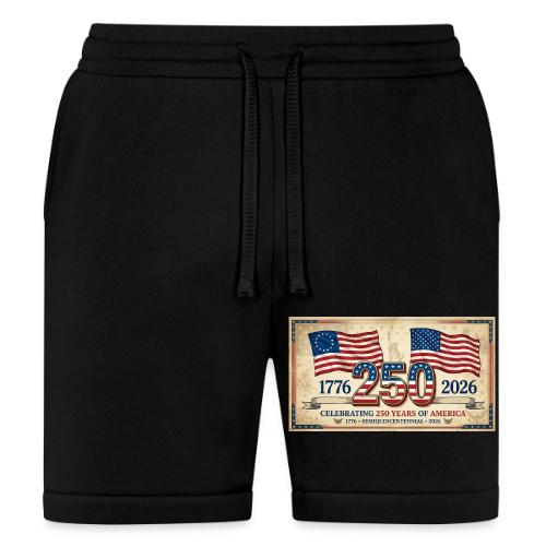 USA 250th Anniversary Flags Emblem - Bella + Canvas Unisex Short