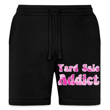 Yard Sale Addict pink camo - Bella + Canvas Unisex Short - black - Front