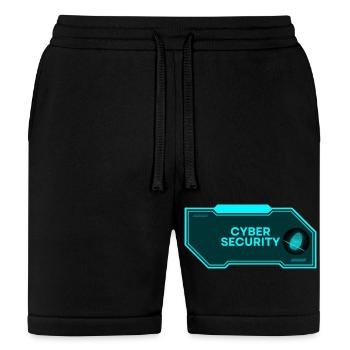 Black Blue Futuristic Cyber Security - Bella + Canvas Unisex Short - black - Front