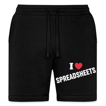 Funny Accountant Humor | I Love Spreadsheet - Bella + Canvas Unisex Short - black - Front