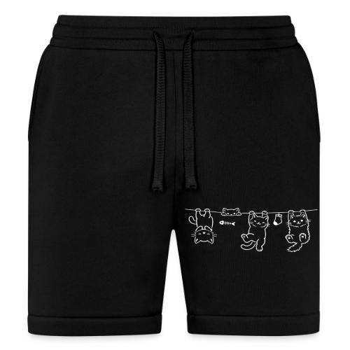 Minimalist Hanging Cats Line Art - Cute Kittens - Bella + Canvas Unisex Short