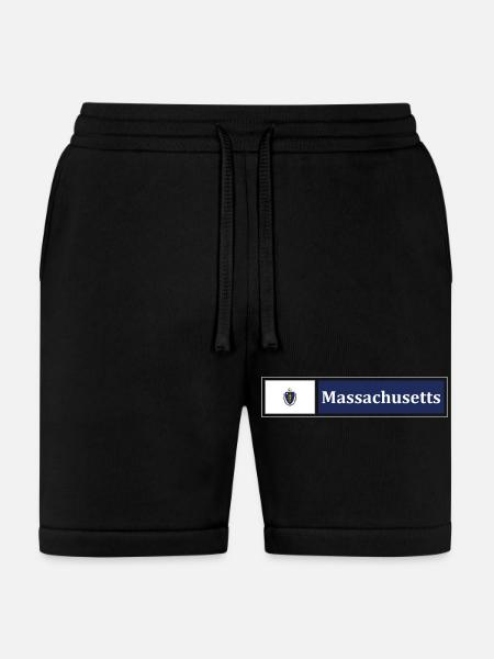 Massachusetts Flag - Bella + Canvas Unisex Short - black