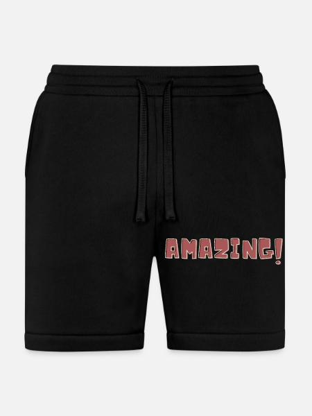 amazing! text logo - Bella + Canvas Unisex Short - black