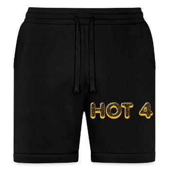 HOT 4 🔥 In a glowing flint design - Bella + Canvas Unisex Short - black - Front