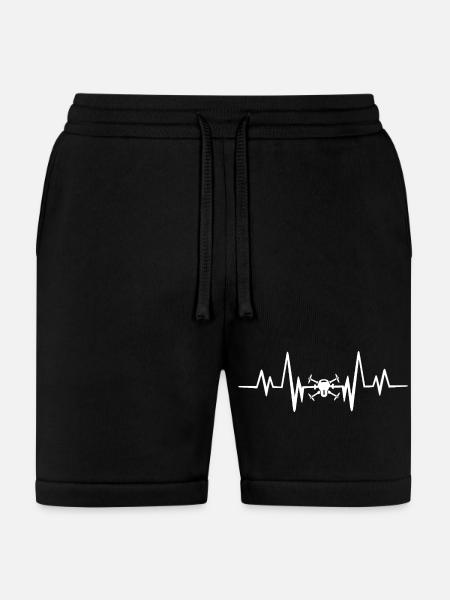 Drone heartbeat - Bella + Canvas Unisex Short - black