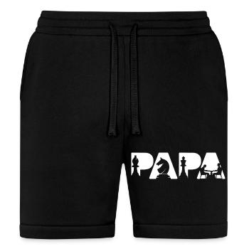 Papa Chess Player Board Game Dad Chess Dad - Bella + Canvas Unisex Short - black - Front