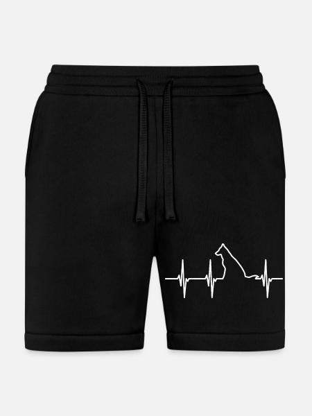 Dog ECG Heartline - Bella + Canvas Unisex Short - black