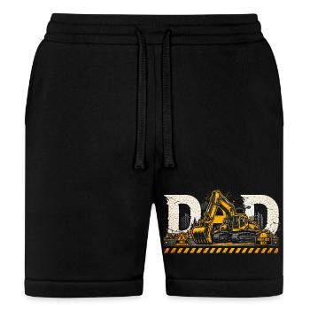 Excavator Dad Father's Day Construction Birthday - Bella + Canvas Unisex Short - black - Front