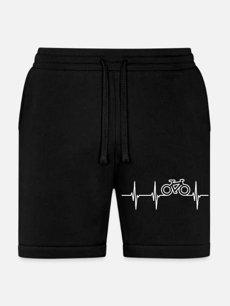 Heartbeat Biker ECG - Bella + Canvas Unisex Short - black