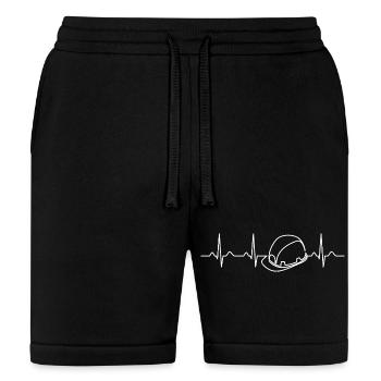 Construction Heartbeat Hard Hat Builders Gift - Bella + Canvas Unisex Short - black - Front