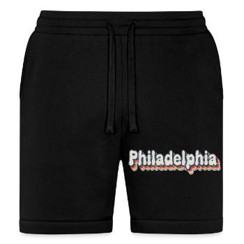 Philadelphia Layered Retro - Bella + Canvas Unisex Short - black - Front