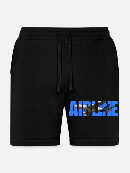Airline Bold Cutout Jet Art - Bella + Canvas Unisex Short - black