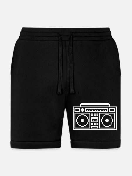 Retro Ghettoblaster Boombox - Bella + Canvas Unisex Short - black