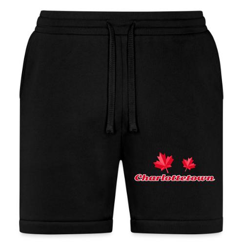Charlottetown with two red maple leaves - Bella + Canvas Unisex Short