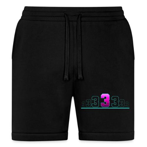 Number 3 in Magenta: Varsity Font - Bella + Canvas Unisex Short