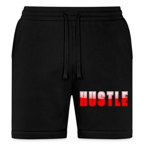 HUSTLE Bold Red Motivational Typography Design - Bella + Canvas Unisex Short