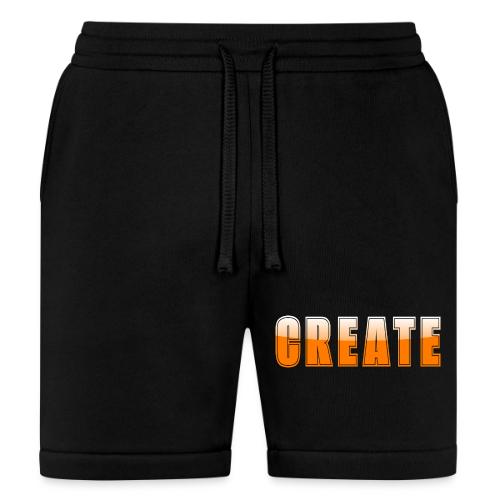 CREATE Vibrant Orange Bold Word Graphic - Bella + Canvas Unisex Short