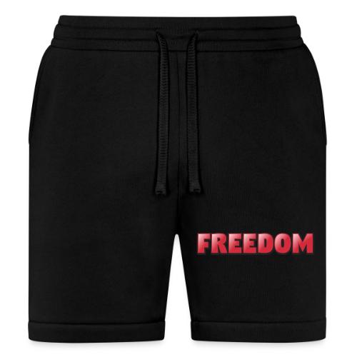 Freedom Bold 3D Word Art Design - Bella + Canvas Unisex Short