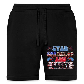 Star Spangled and Sassy - Bella + Canvas Unisex Short - black - Front