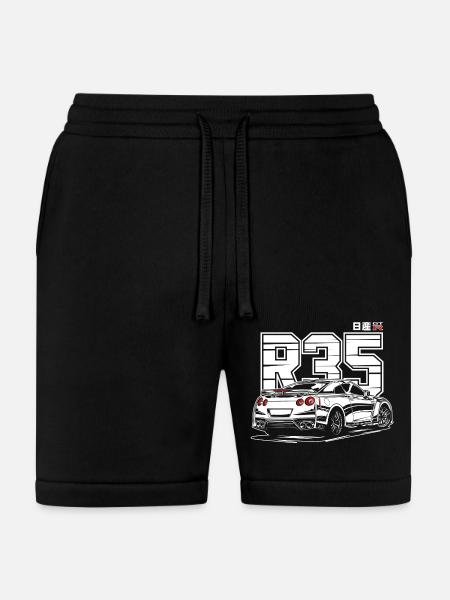 Gtr R35abcdabcdabcdwhite Print - Bella + Canvas Unisex Short - black