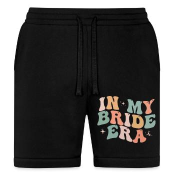 In My Bride Era Funny Groovy Wedding Engagement - Bella + Canvas Unisex Short - black - Front