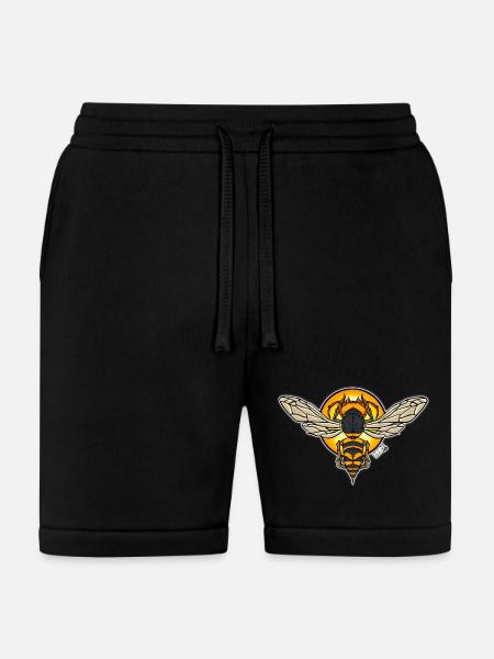 Sunlit Hornet Emblem - Bella + Canvas Unisex Short - black
