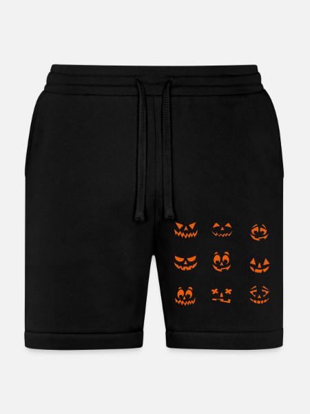 Pumpkin face - Bella + Canvas Unisex Short - black