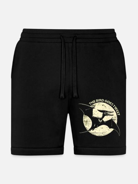 Bird Goes Tweet Premium - Bella + Canvas Unisex Short - black