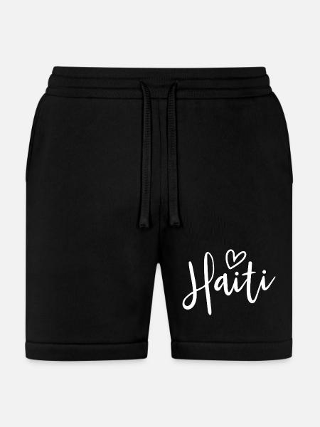 Haiti Heart Women's Love Haiti - Bella + Canvas Unisex Short - black