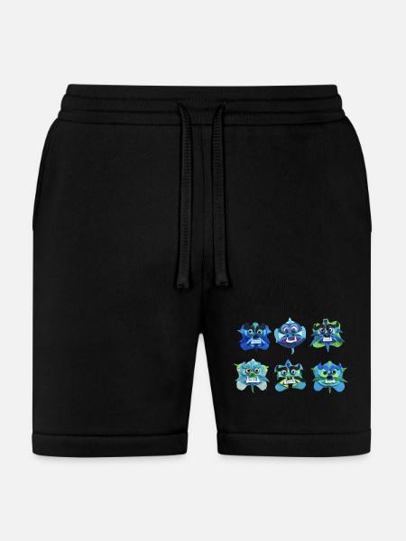 Fu Dog Faces - Bella + Canvas Unisex Short - black