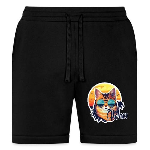 Funny Cat in Hawaiian Aloha Sunglasses - Bella + Canvas Unisex Short