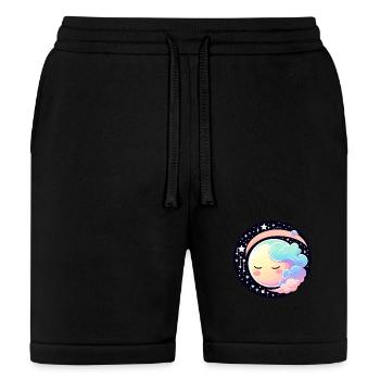 Moon Landscape Illustration - Bella + Canvas Unisex Short - black - Front