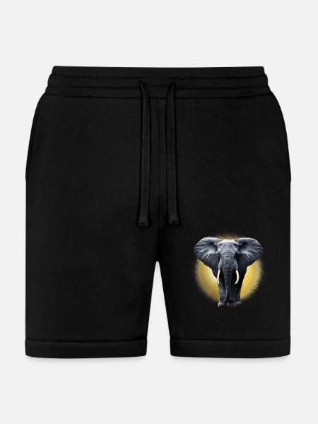 Golden Elephant - Bella + Canvas Unisex Short - black